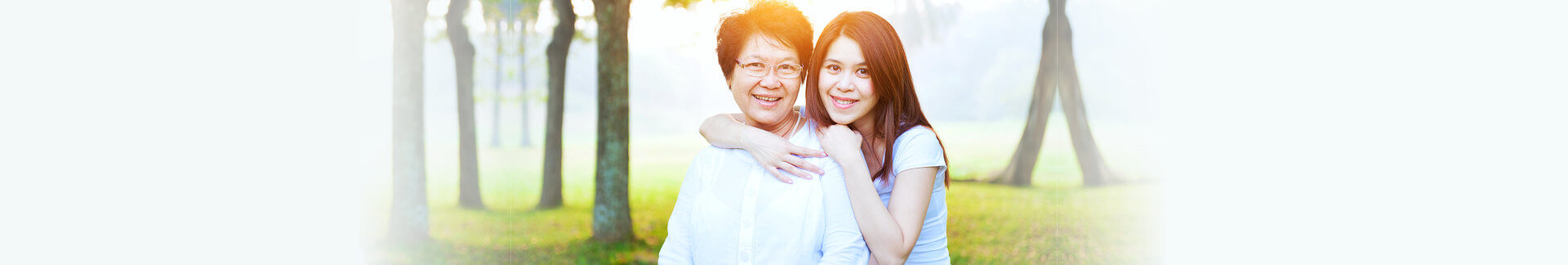 asian caregiver and senior